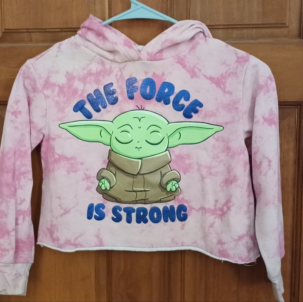 Girls Yoda Hooded Sweatshirt Size 3T